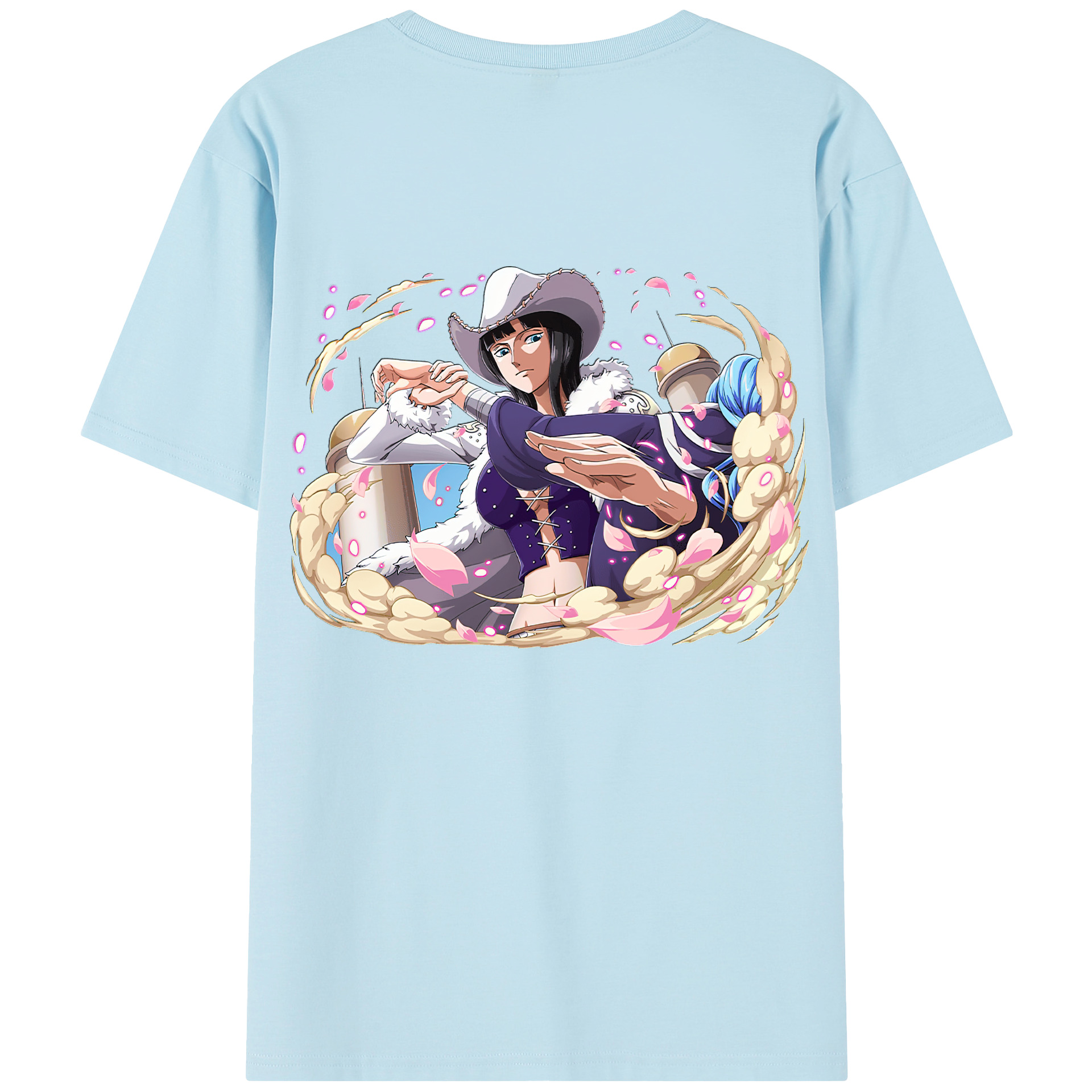 ワンピース ニコ・ロビン ONE PIECE Nico Robin 綿100％半袖Tシャツ（背面プリント）